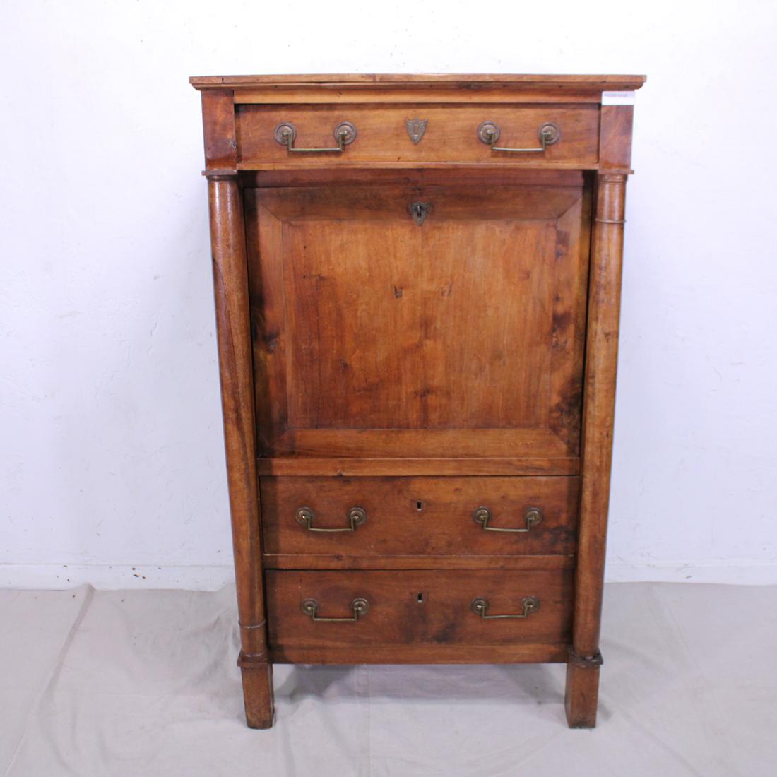 French Empire  Drop Front Secretaire in Walnut (1 of 8)