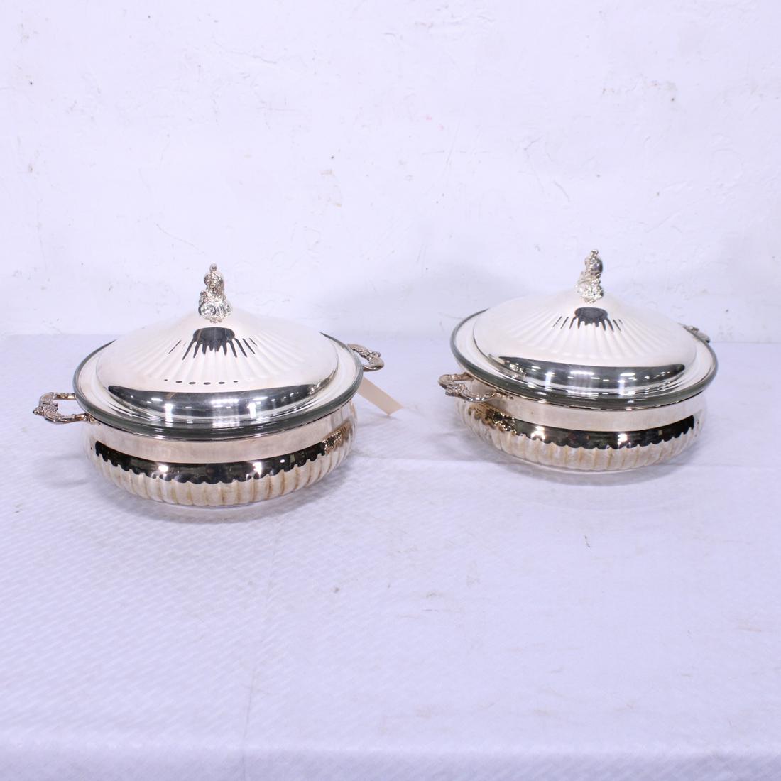 Pair of Sliver Plate Serving Dishes with  Liners - (1 of 5)