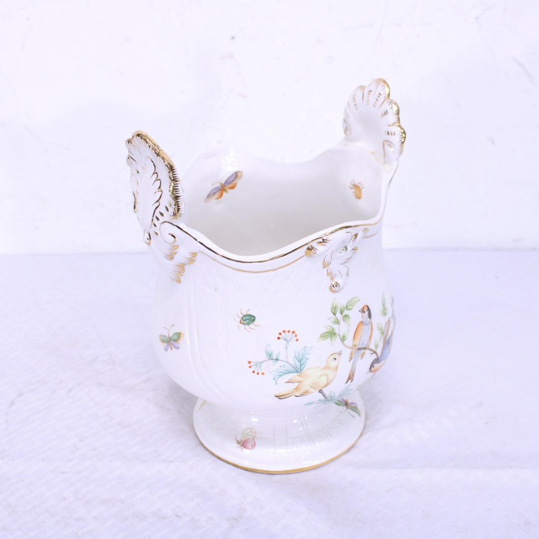 Painted Cache Pot - Bird Motif (1 of 4)