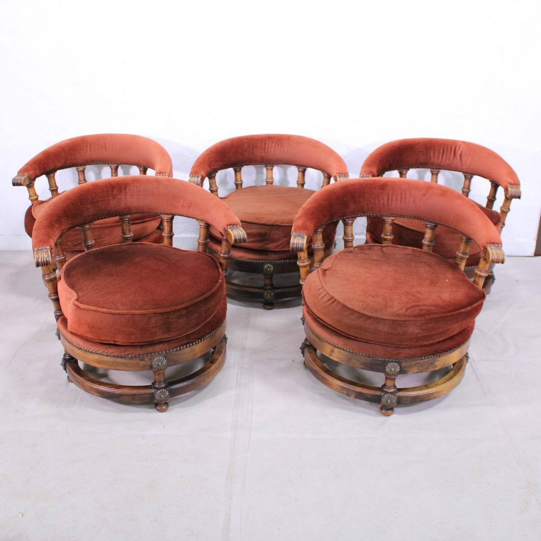 Set of 4 Spanish Tapas Upholstered Low Chairs (1 of 4)