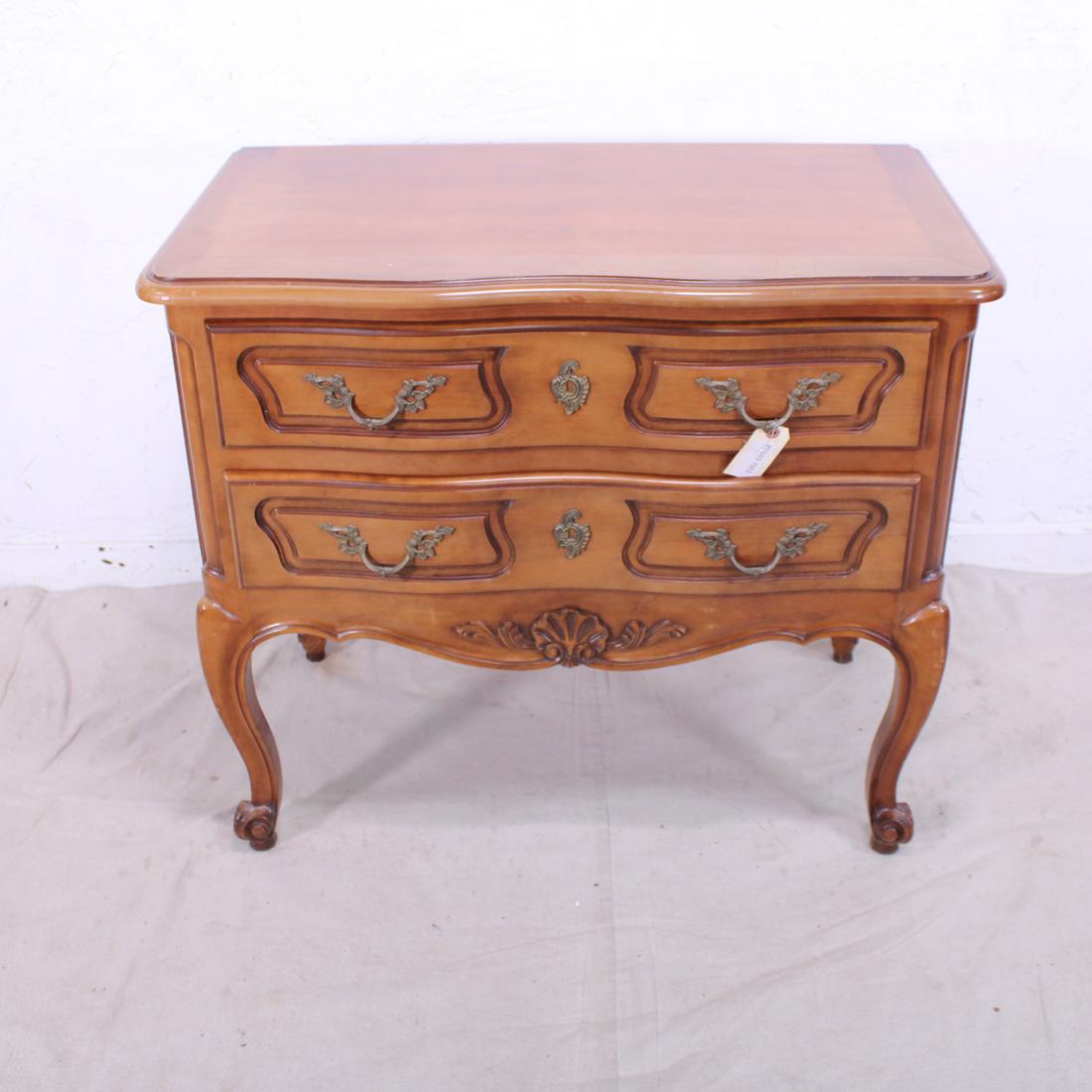 Louis XV French Two Drawer Chest in Cherry (1 of 5)