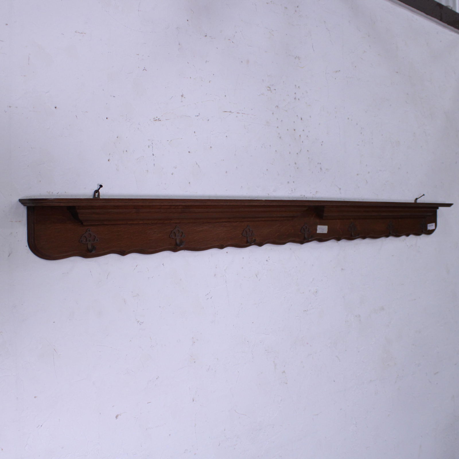 Long  French Wall Shelf in Oak (1 of 3)