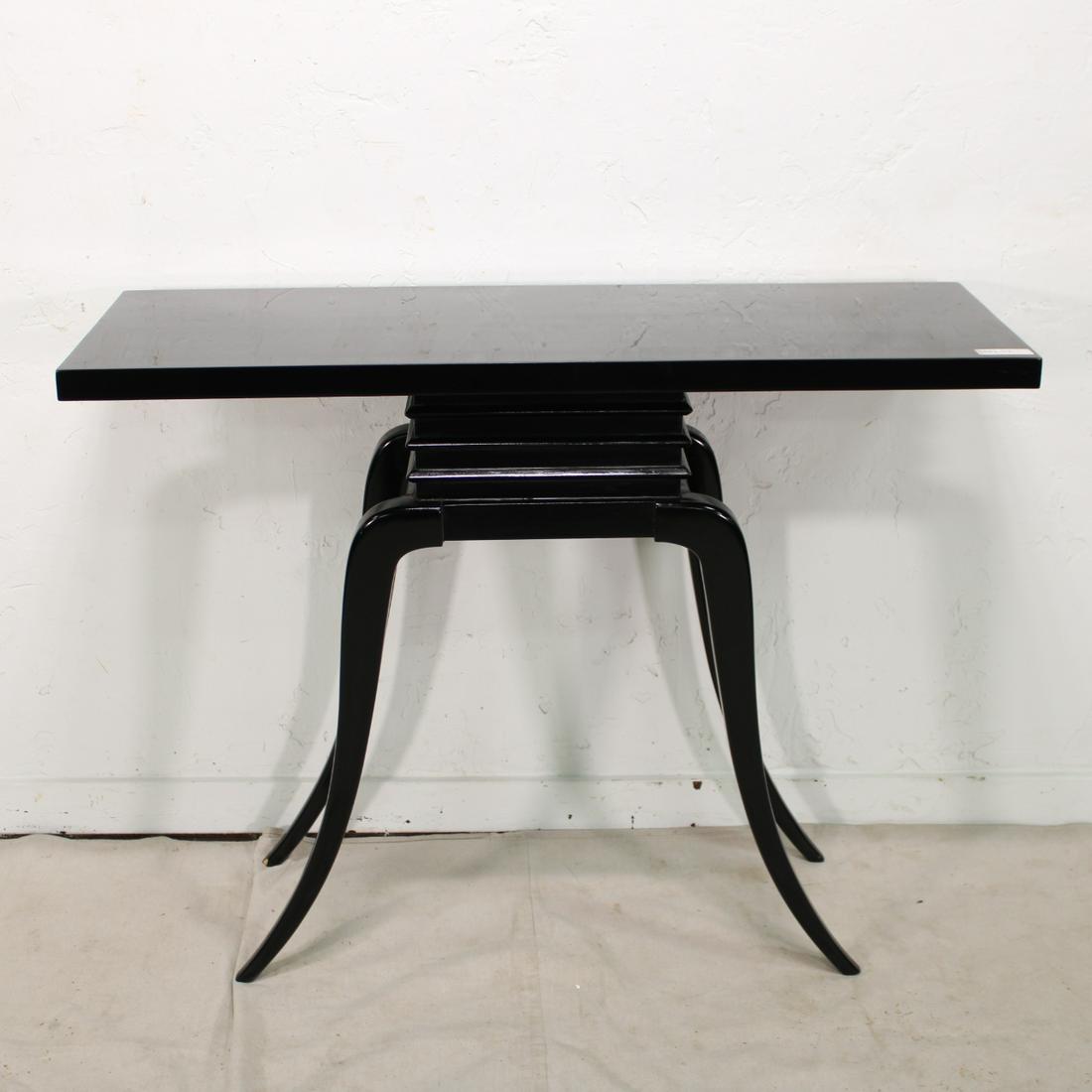 Black Art Deco Style Console: New Item, Black Art Deco Style Console 35 tall x 46 x 17
