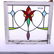 British Stained Glass Window with Floral Center