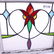 British Stained Glass Window with Floral Center - 2