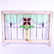 British Stained Glass Window - Red Floral Center - 3