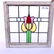 British Stained Glass Window - Red Floral Center
