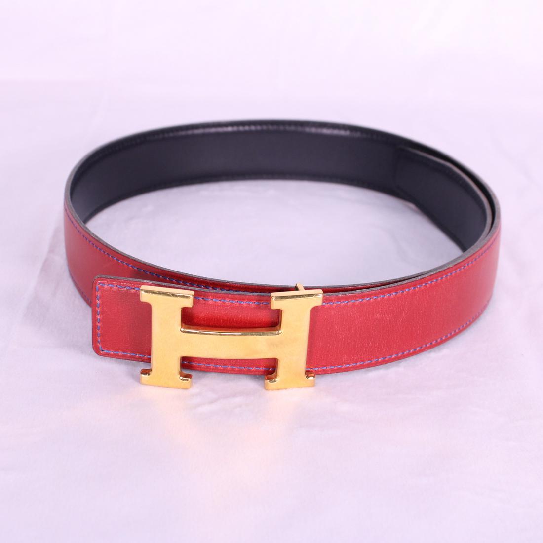 Hermes H Belt  in Box Leather (1 of 3)