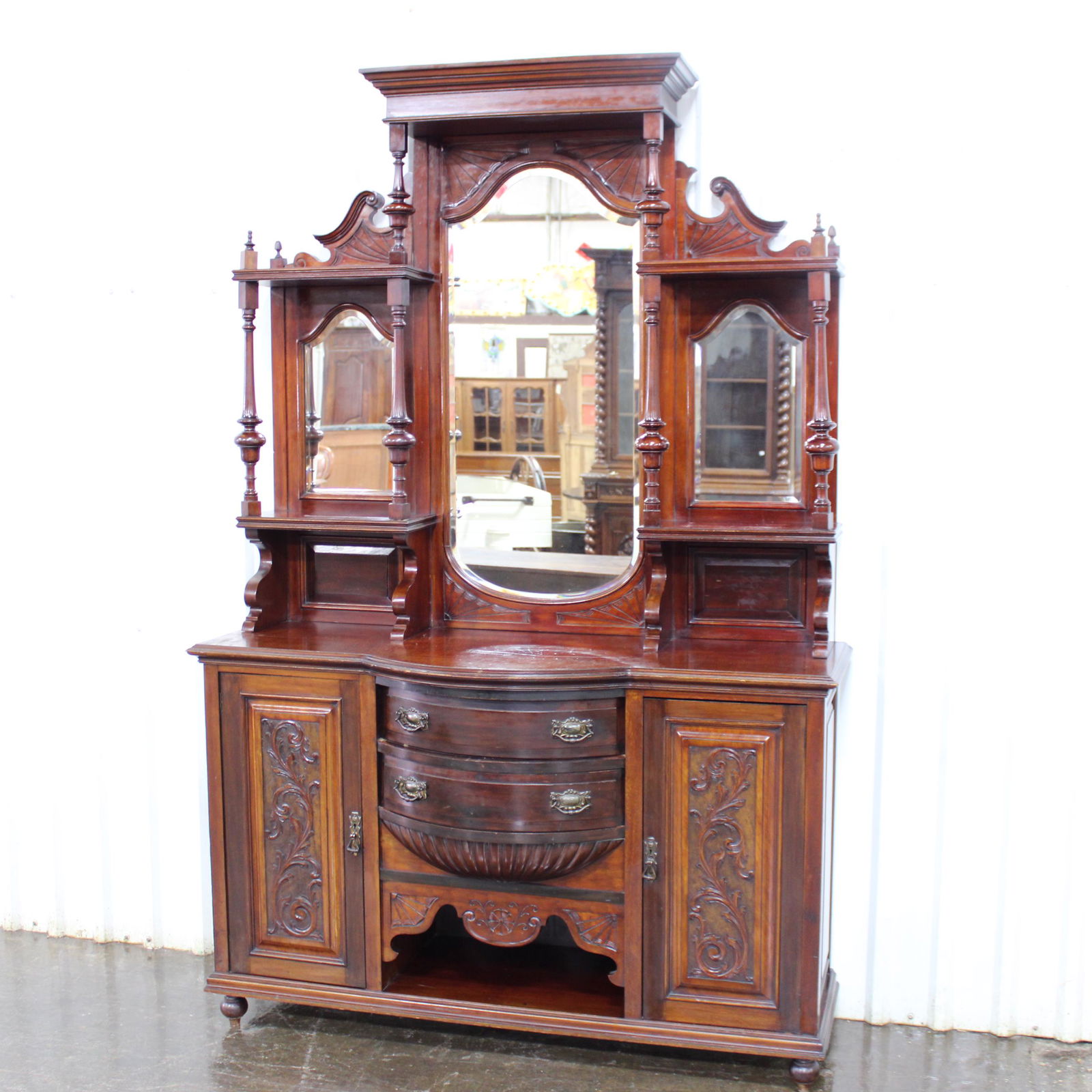 English Mirror Back Buffet (1 of 5)