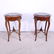 Pair Round Green Marble Top Lamp Tables