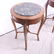 Pair Round Green Marble Top Lamp Tables - 2