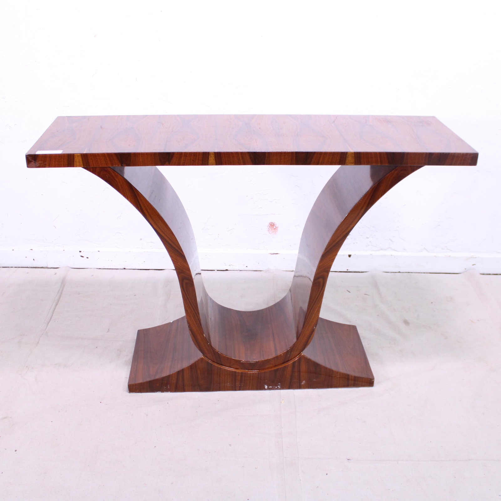 Brown Art Deco Console: Brown Art Deco Console - 33 in tall x 49 x 16
