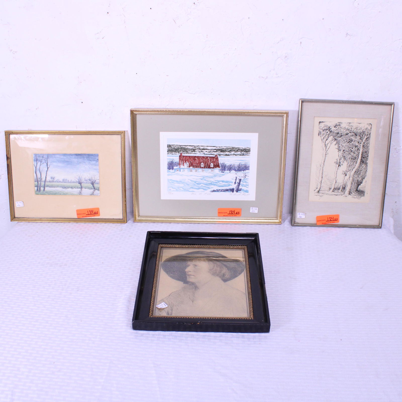 4 Framed Drawings / Etchings (1 of 10)