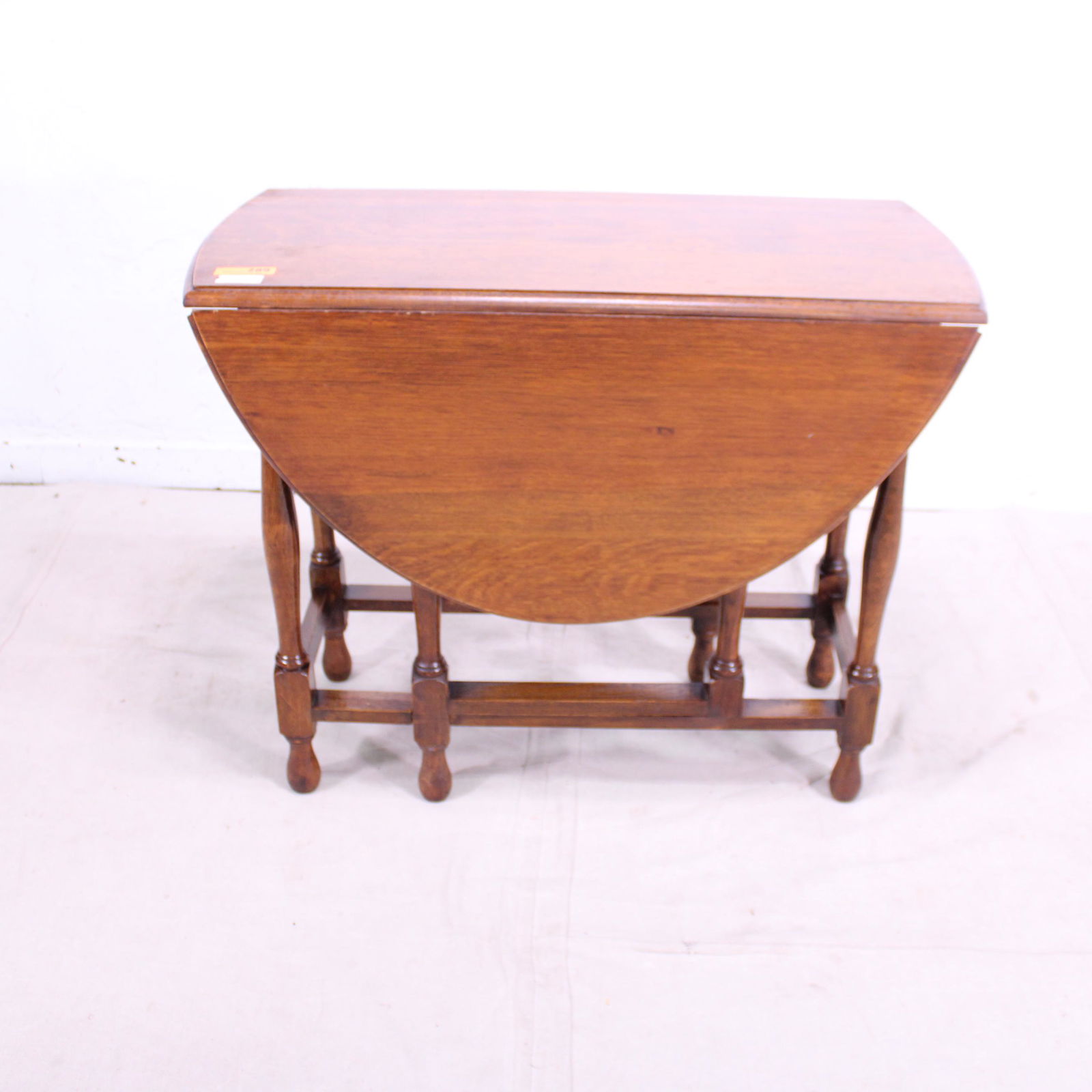 English Oak Drop Leaf Table with Turned Legs (1 of 4)