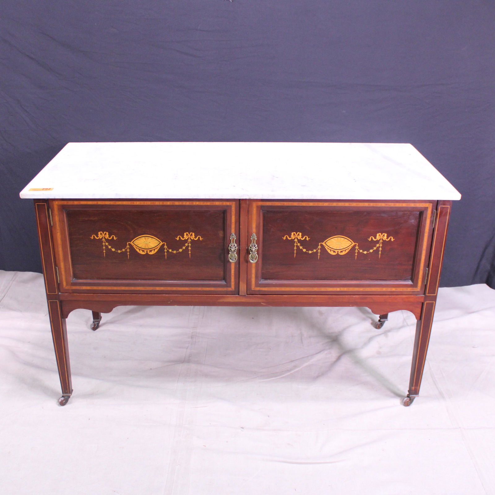 Marble Top Inlaid Washstand (1 of 6)
