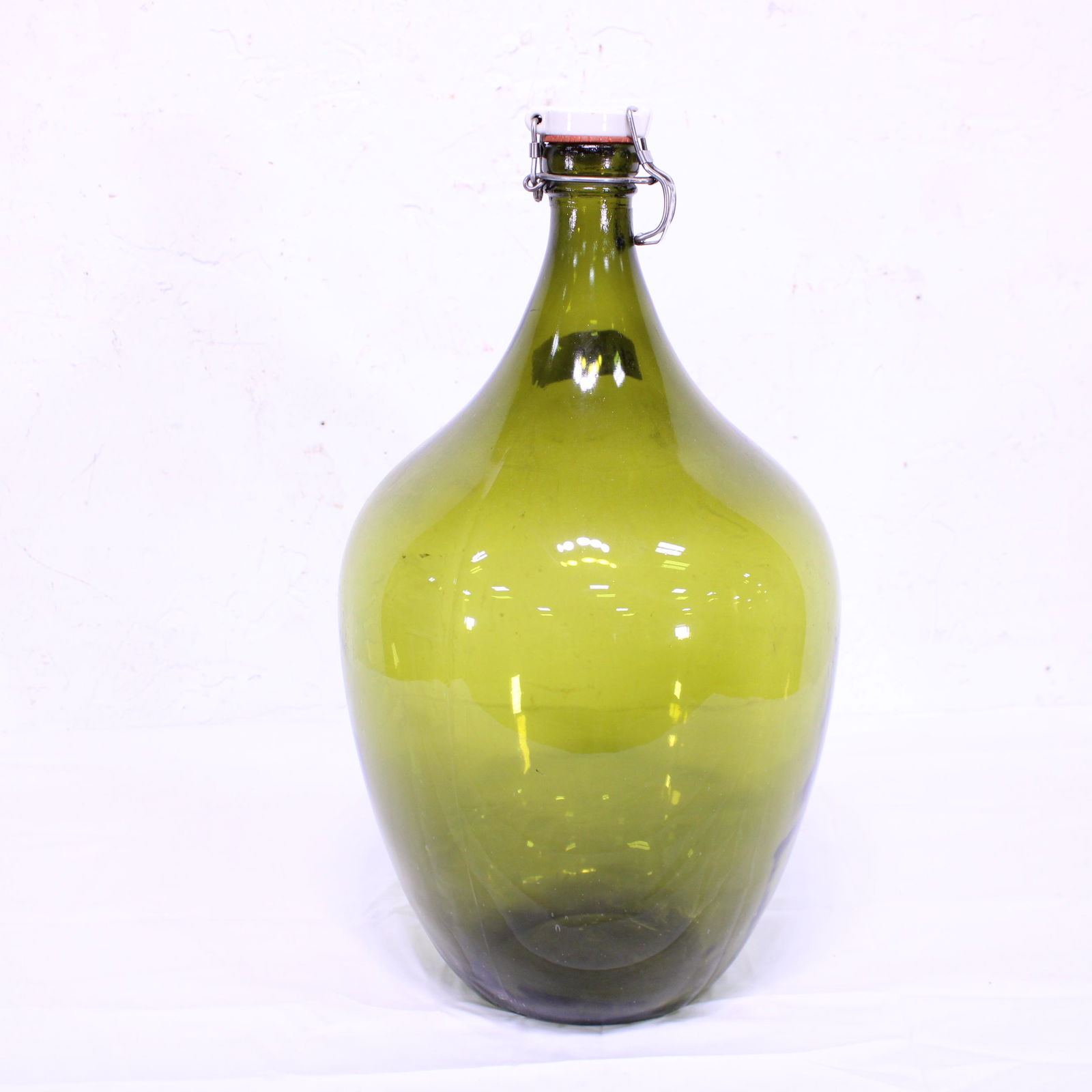 Green Glass Demijohn / Carboy / European Bottle (1 of 3)