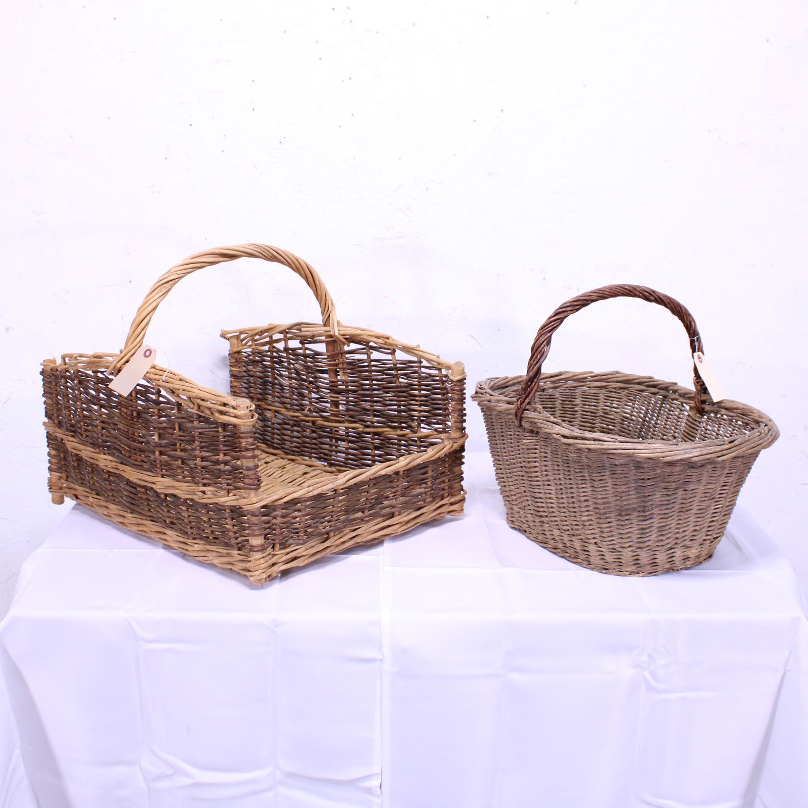 Two Vintage Wicker Baskets (1 of 3)