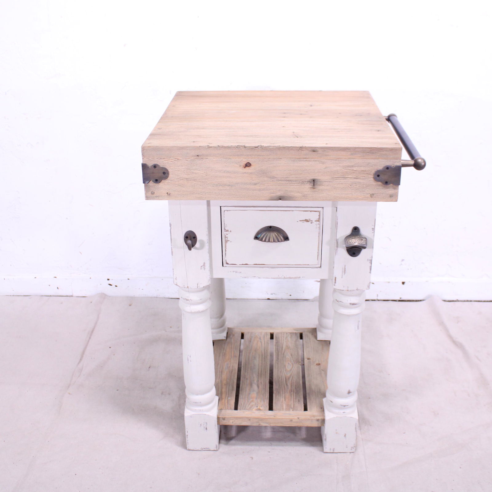 Farmhouse 1 Drawer Kitchen Island - Painted Base (1 of 5)