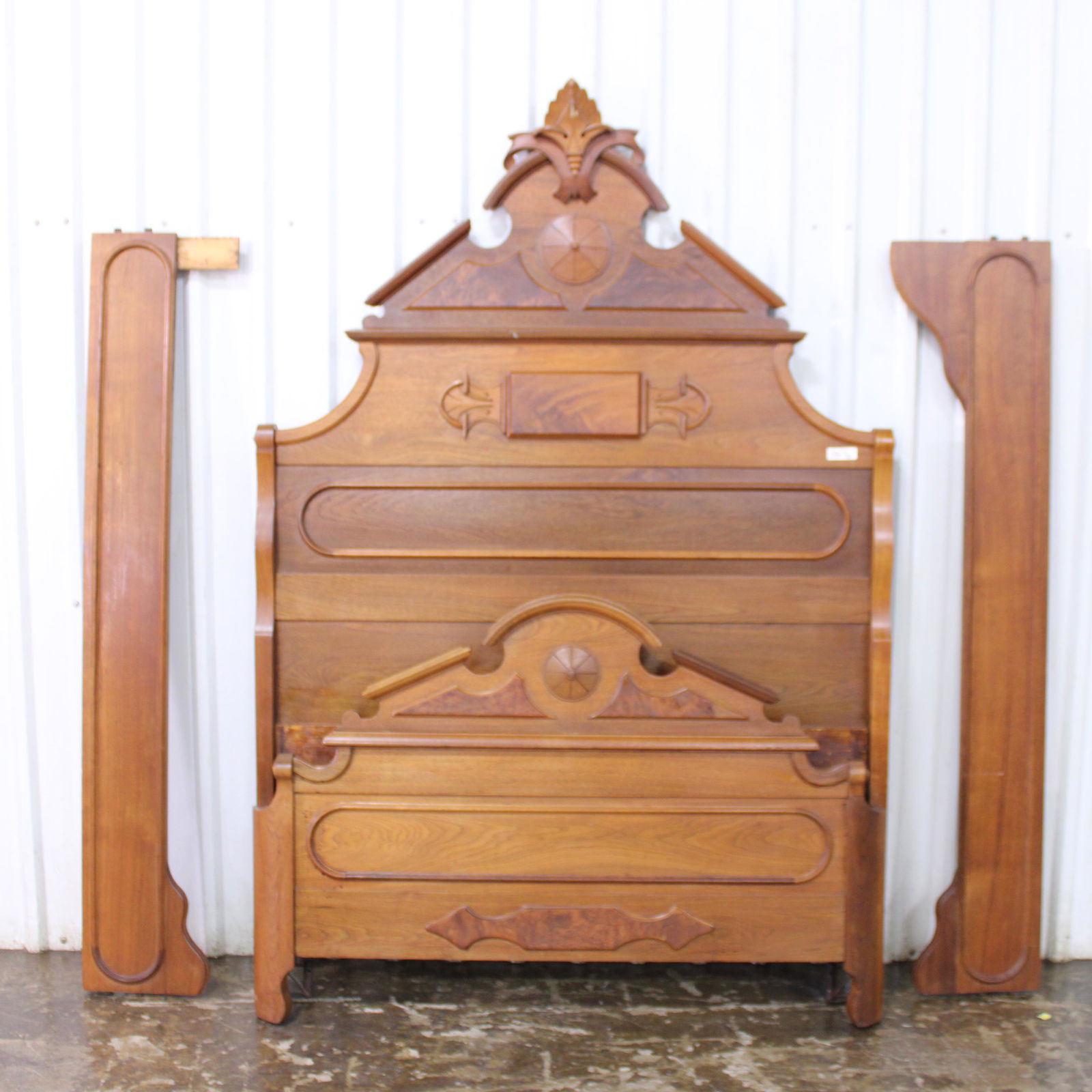 American Bed with Burlwood Panels (1 of 3)