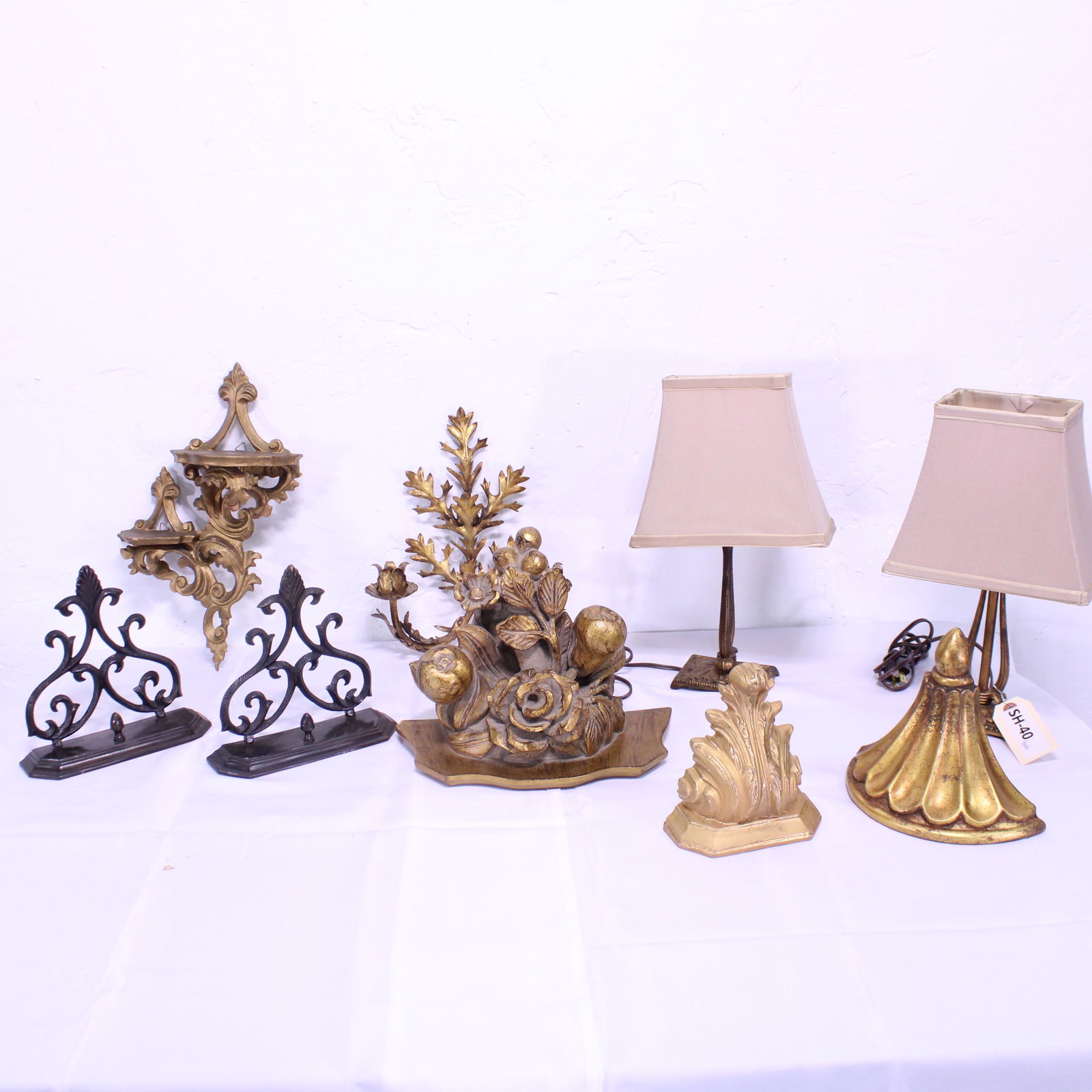 Collection of Lamps & Sm. Wall Shelves - 9 pcs (1 of 3)