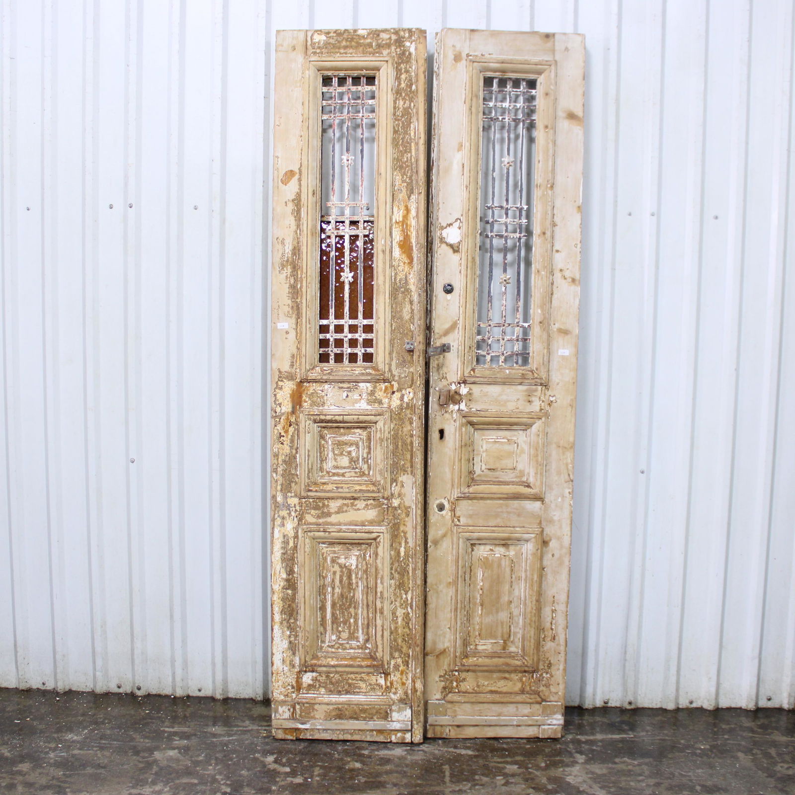 Pair of Vintage Door Panels with Iron Inserts (1 of 5)