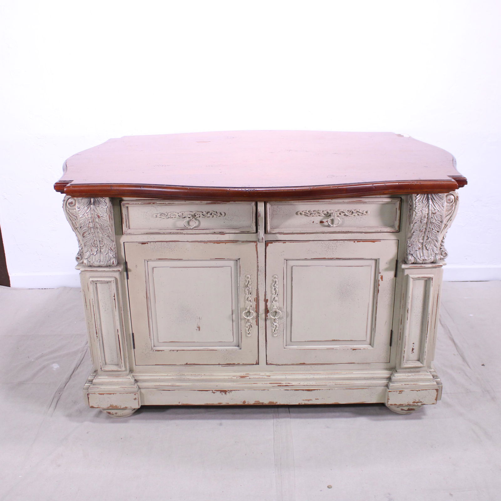 Habersham Style Kitchen Island -Parchment Color (1 of 8)