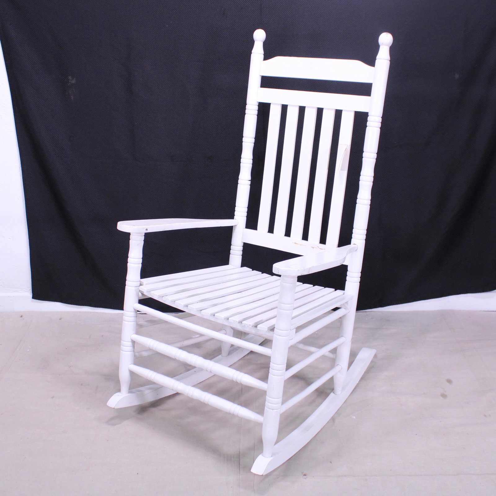 White Painted Rocking Chair #1: White Painted Rocking Chair #1 - 48 in tall x 27 x 35