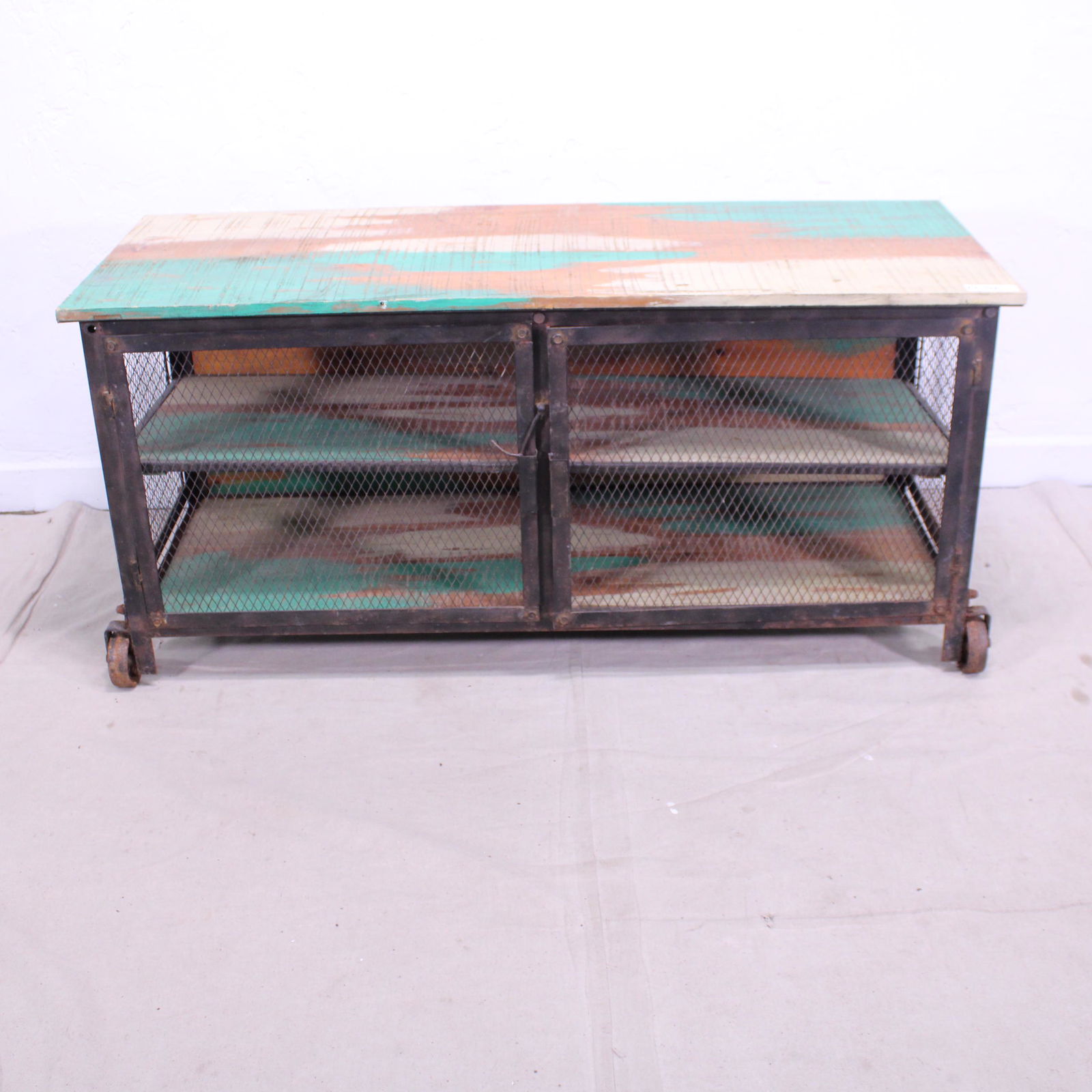 Industrial Painted TV Stand (1 of 4)