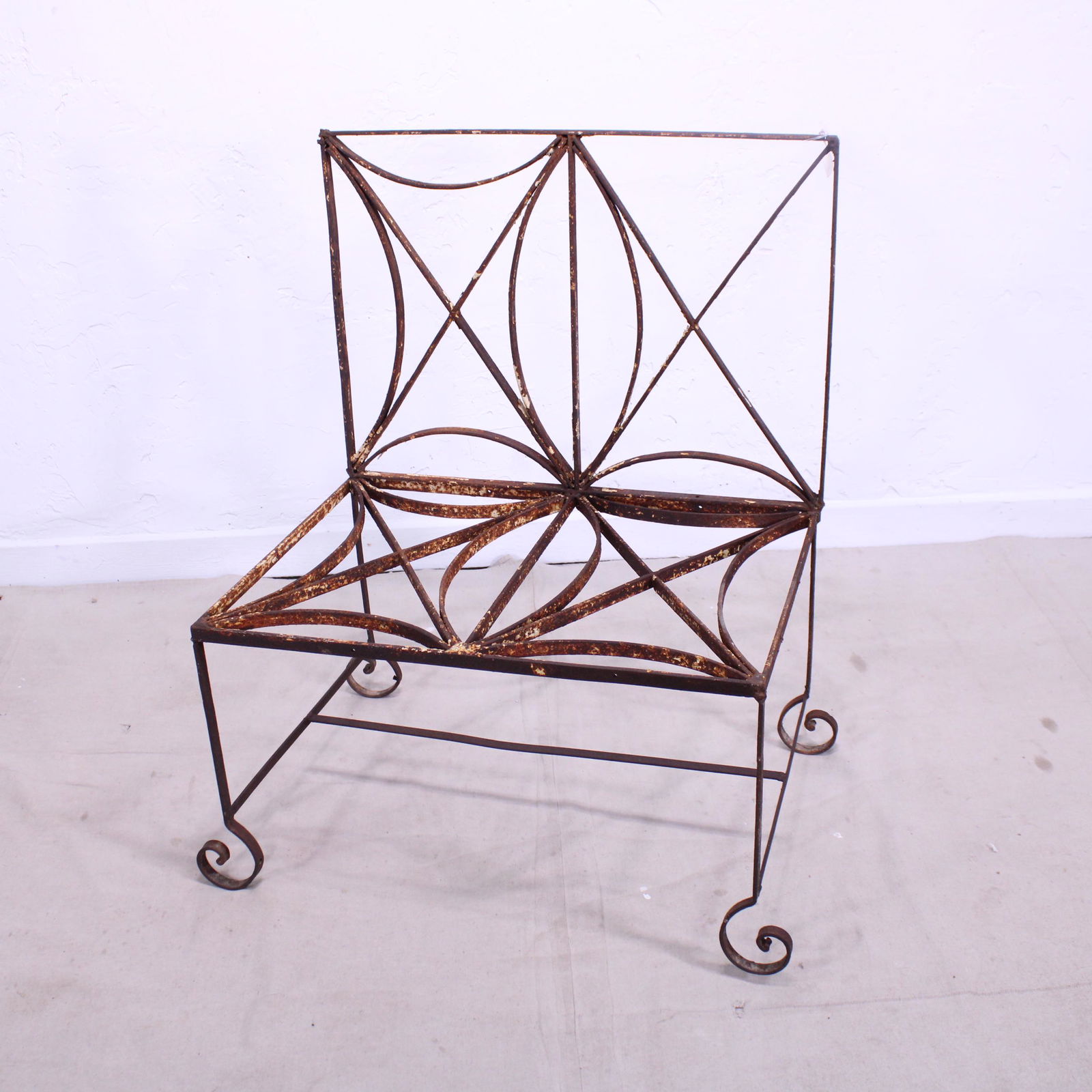 Small High Back Iron Bench (1 of 4)