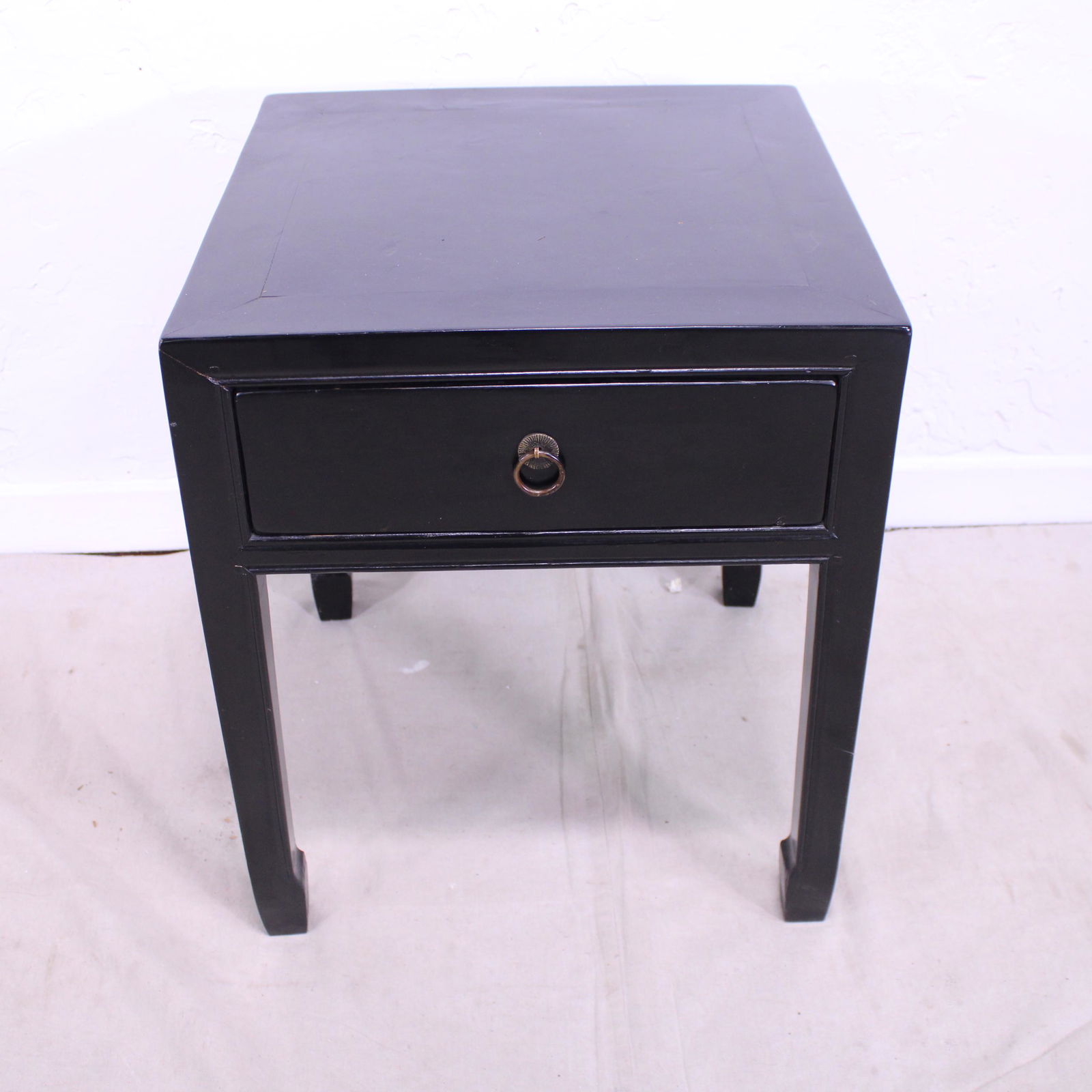 Black Single Drawer Night Stand (1 of 4)