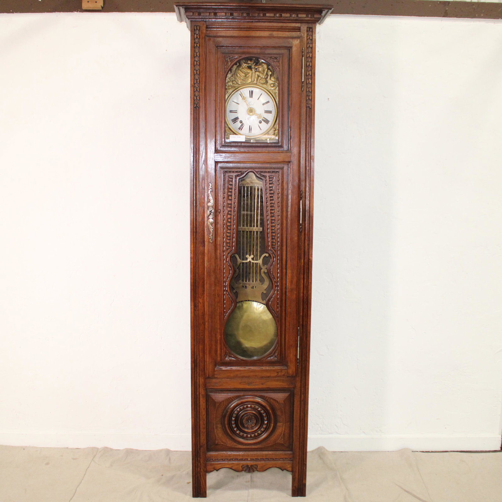 French Breton Style Longcase Clock in Oak (1 of 5)