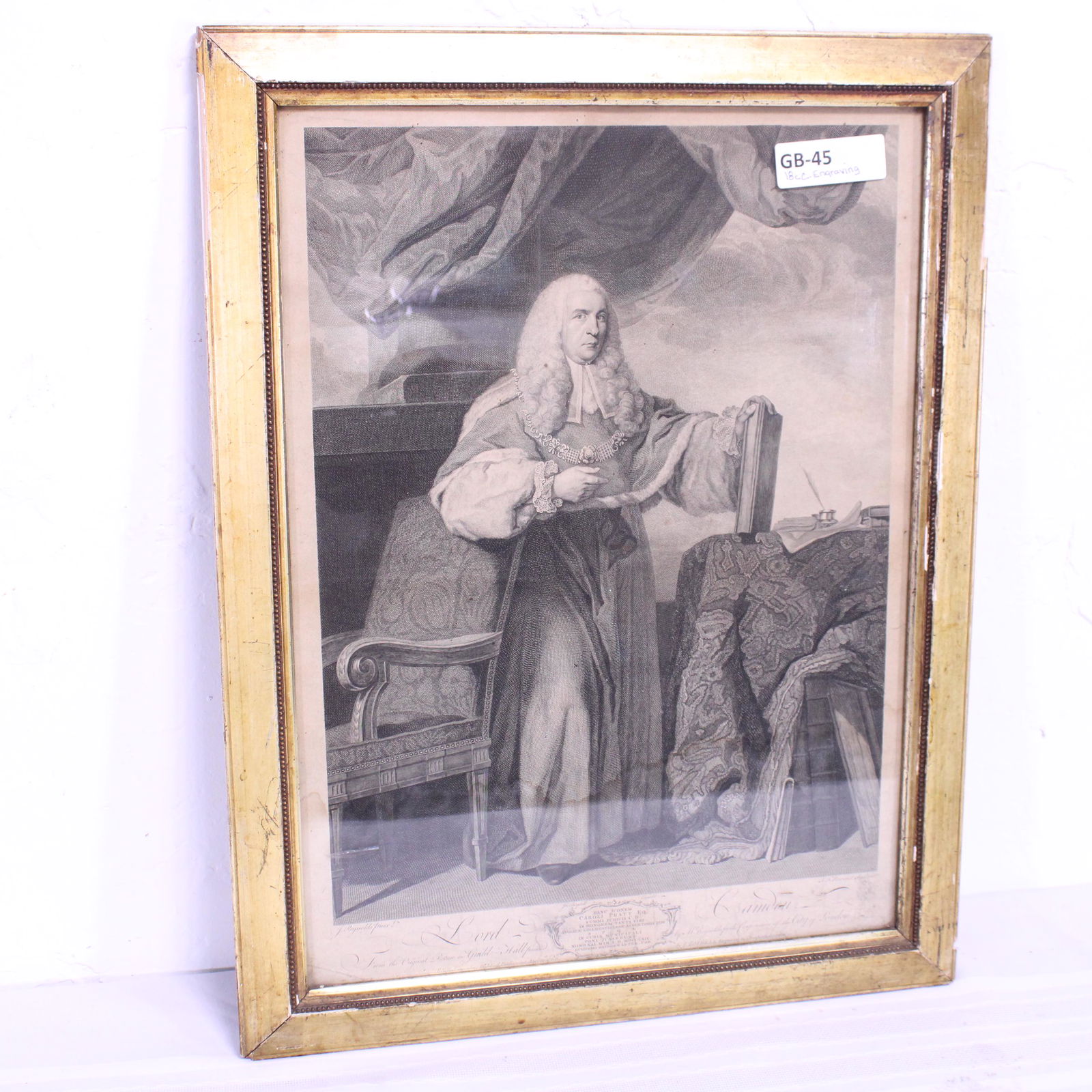 19th Century Framed Engraving - Lord Camden (1 of 6)