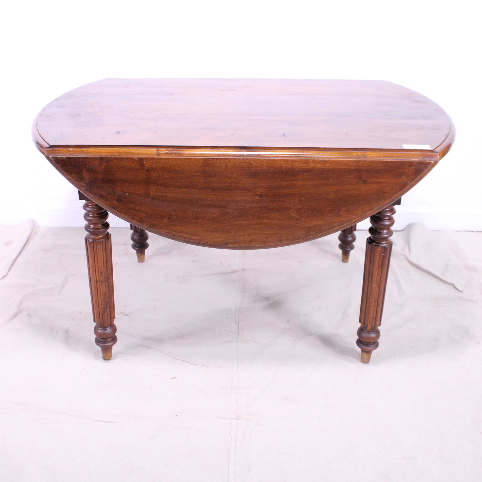 French Louis Philippe Style Drop Leaf Table in Walnut (1 of 5)