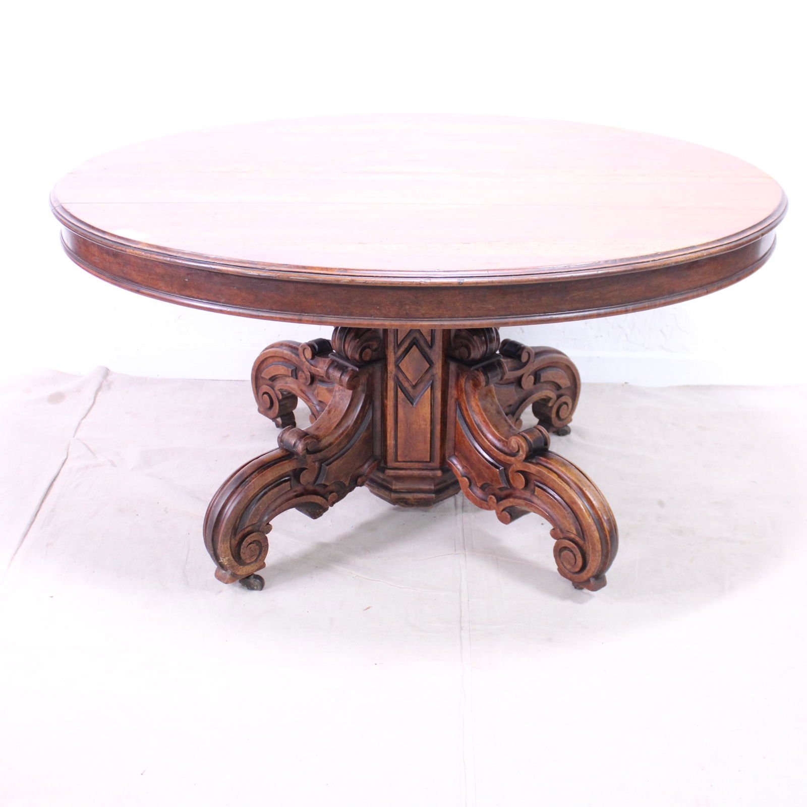 Oval French Gueridon Round Table in Walnut (1 of 6)