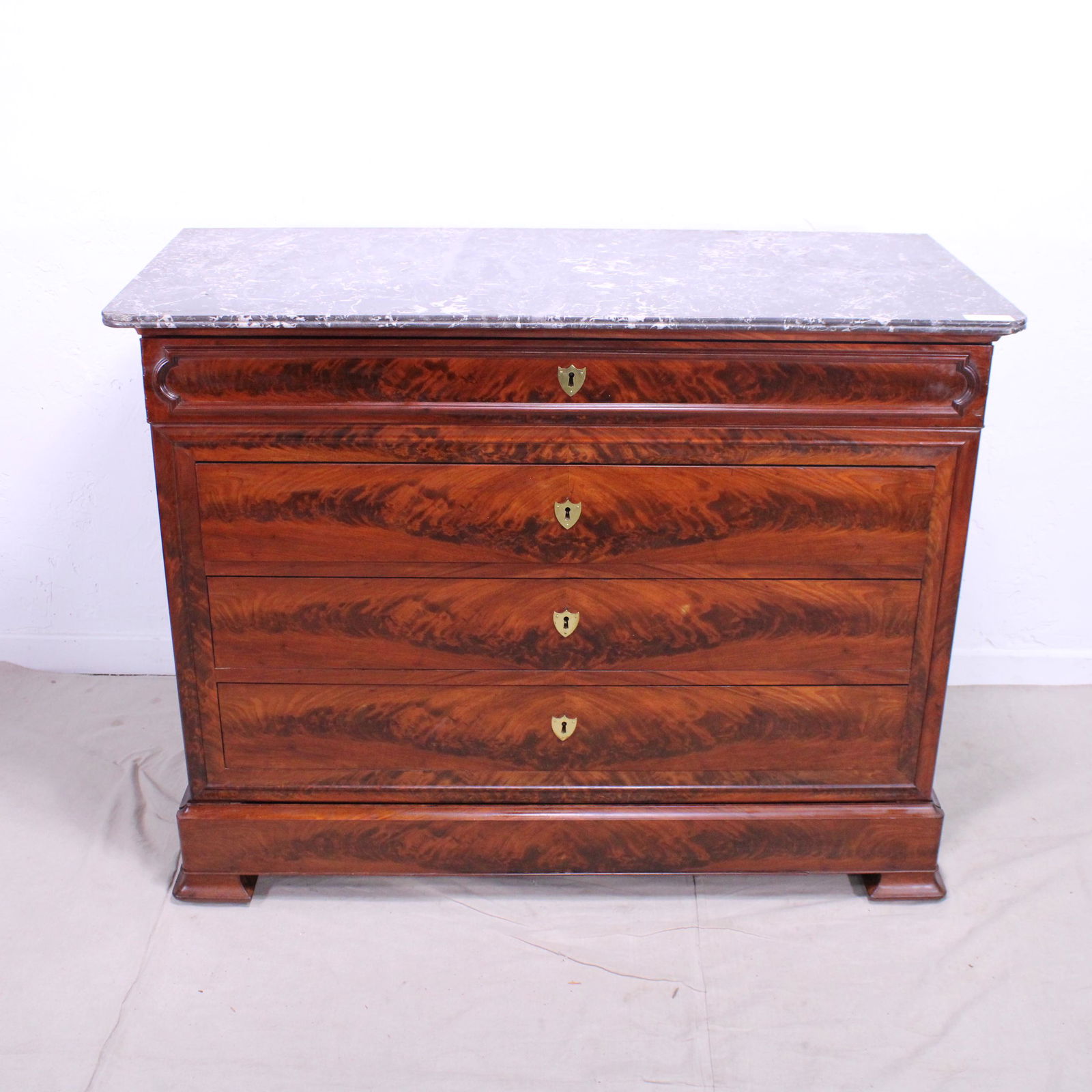 Marble Top French Louis Philippe Style Commode in (1 of 8)