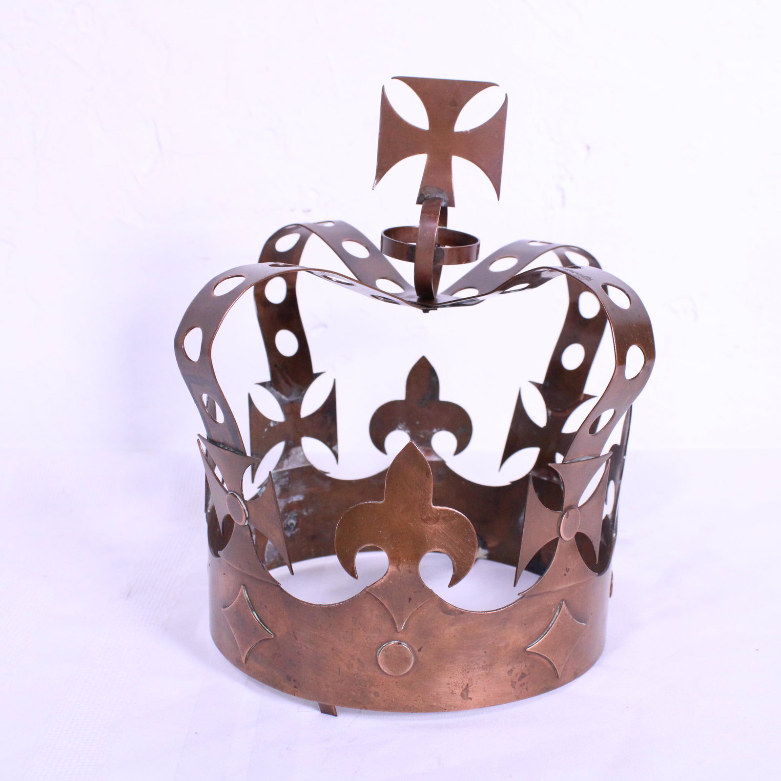 19th Century French Copper Crown: 19th Century French Copper Crown - 8 in x 8 in x 8in