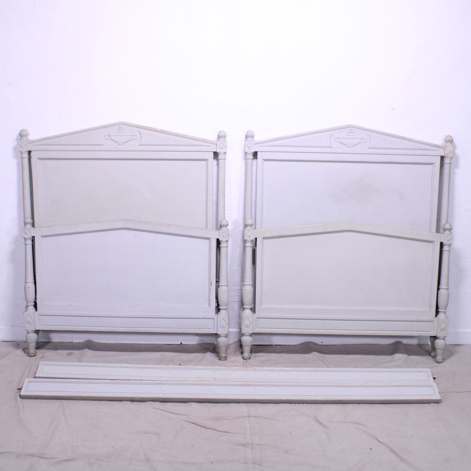Pair of Louis XVI Style Painted French Beds (1 of 5)