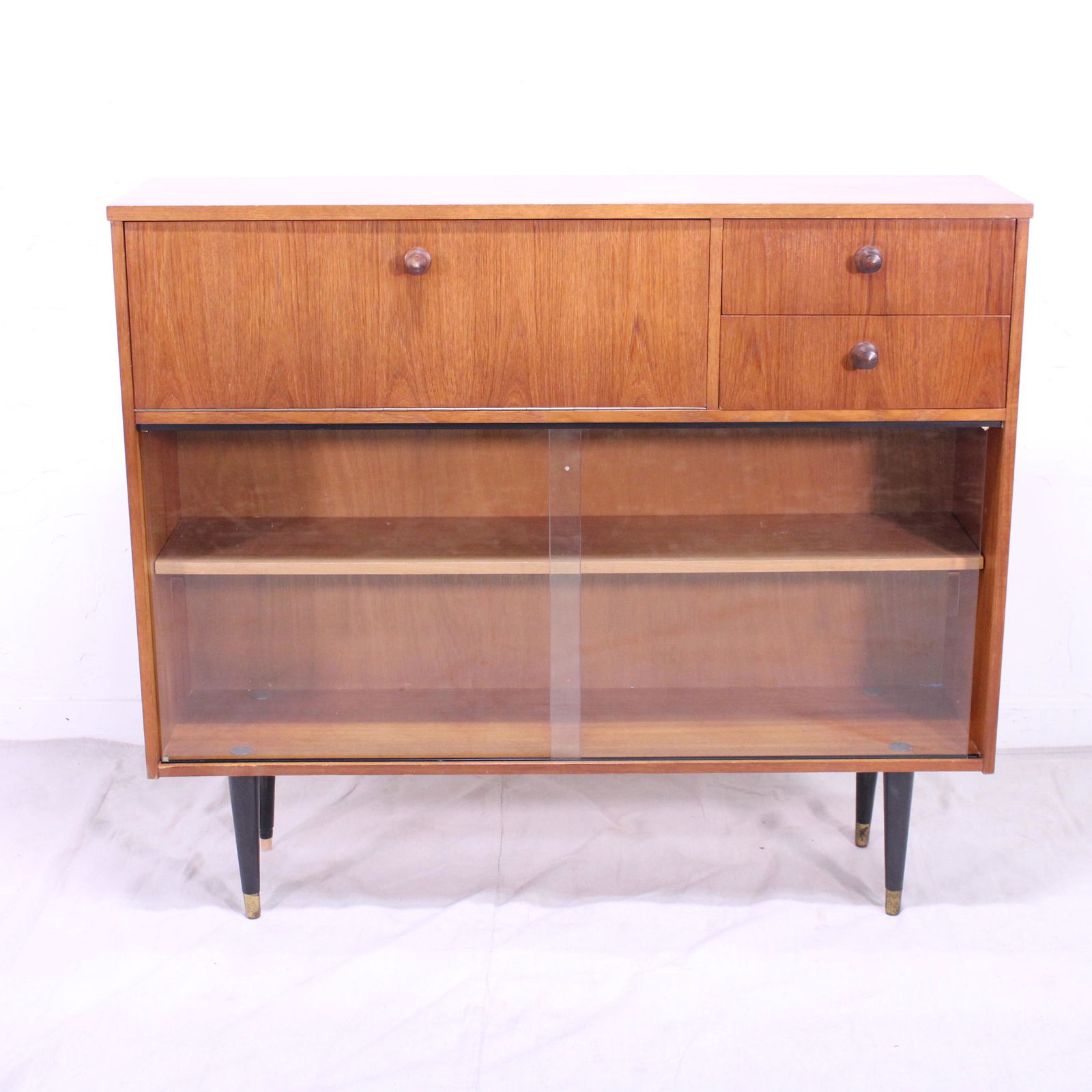 Mid Century Modern Bookcase with Glass Doors by Avalon (1 of 8)