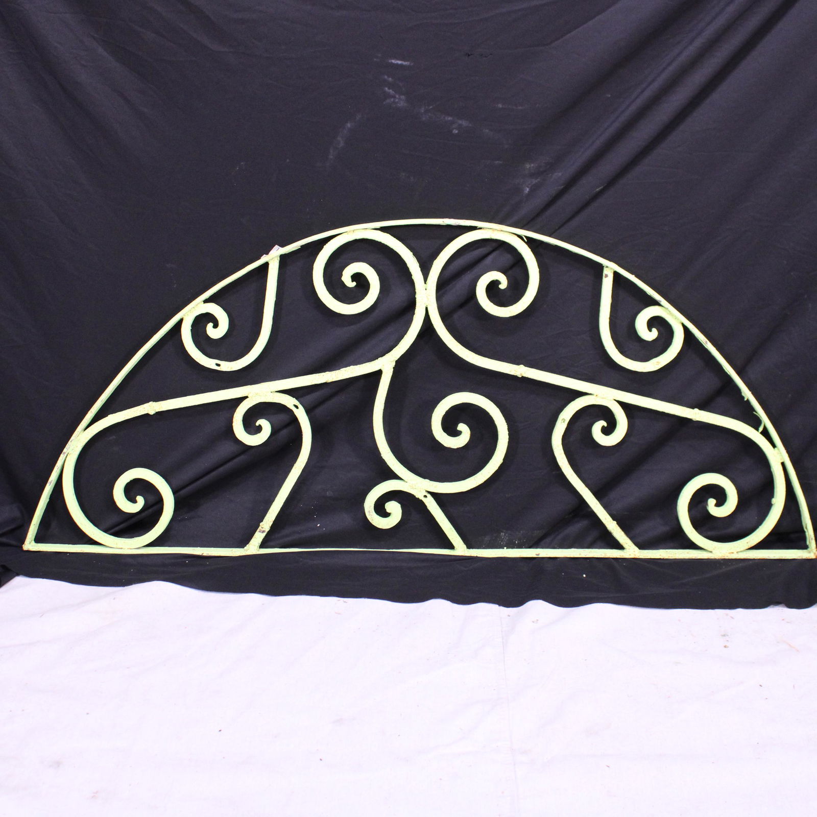 Green Painted Arched  Iron Panel #2 (1 of 3)