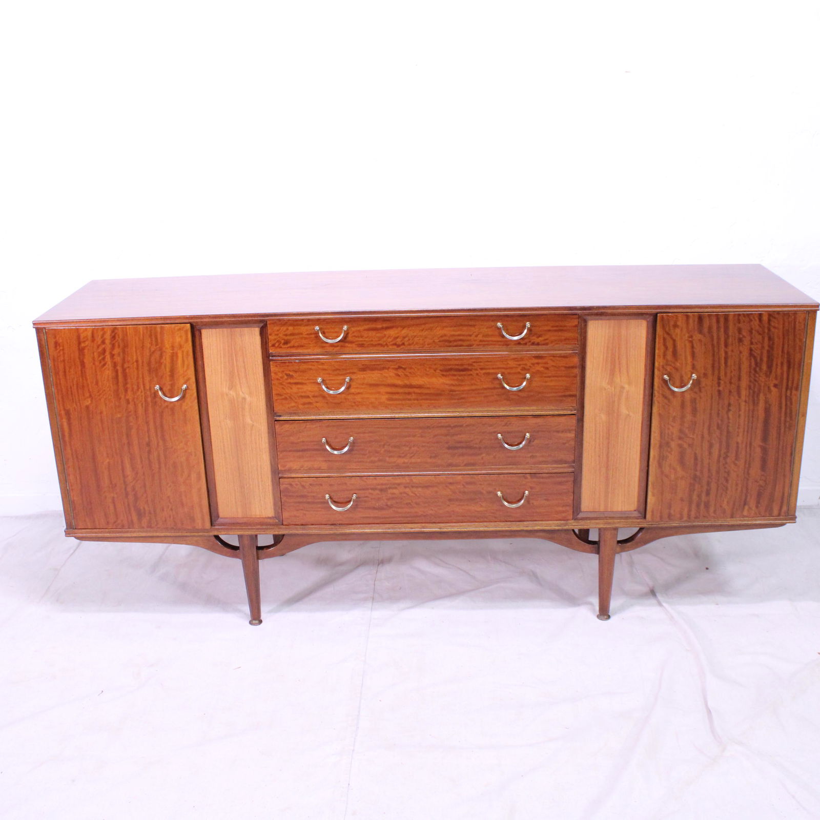 Mid Century Modern Sideboard with Exotic Two Tone Wood (1 of 8)
