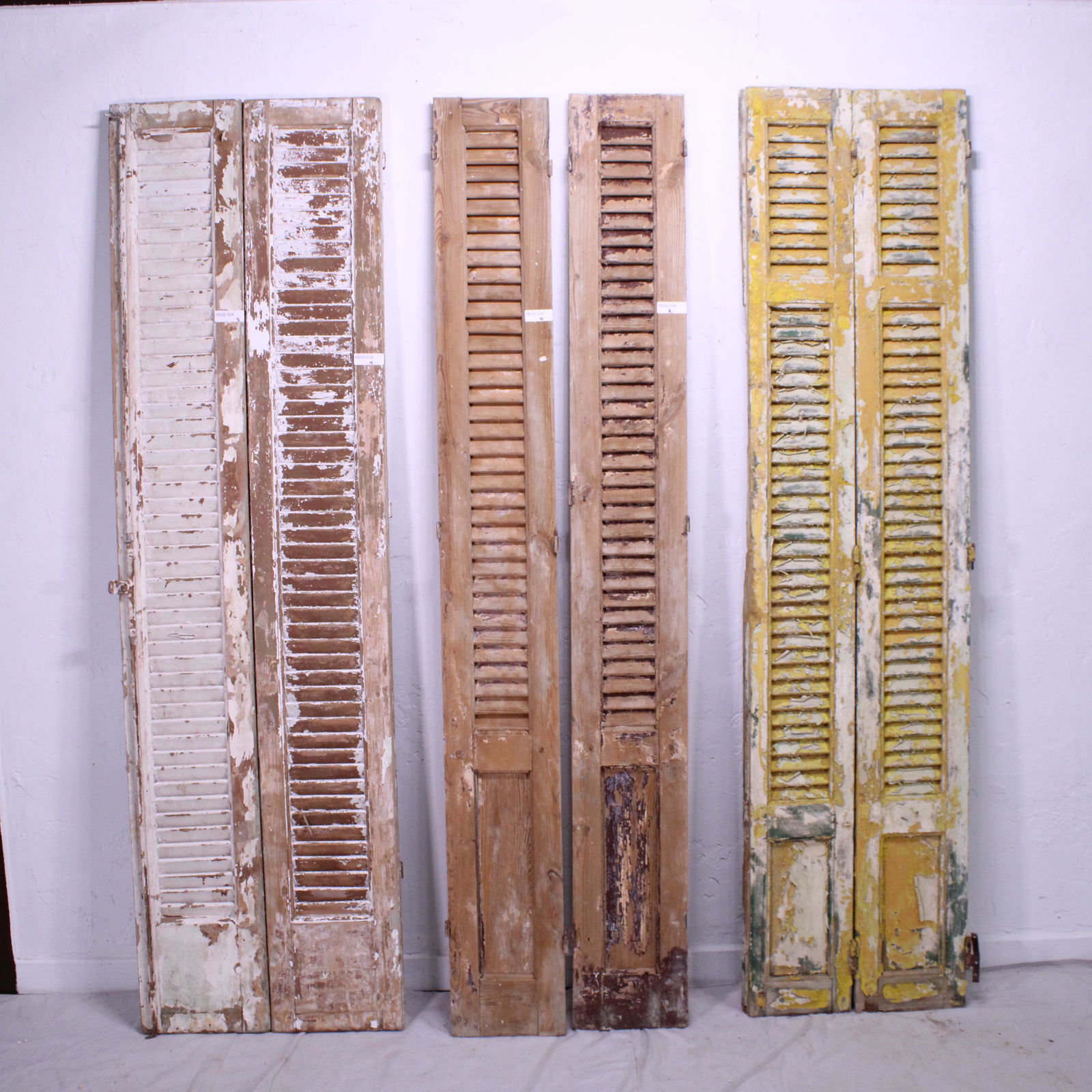 3 Pair of Tall Vintage  Painted Shutters (1 of 7)