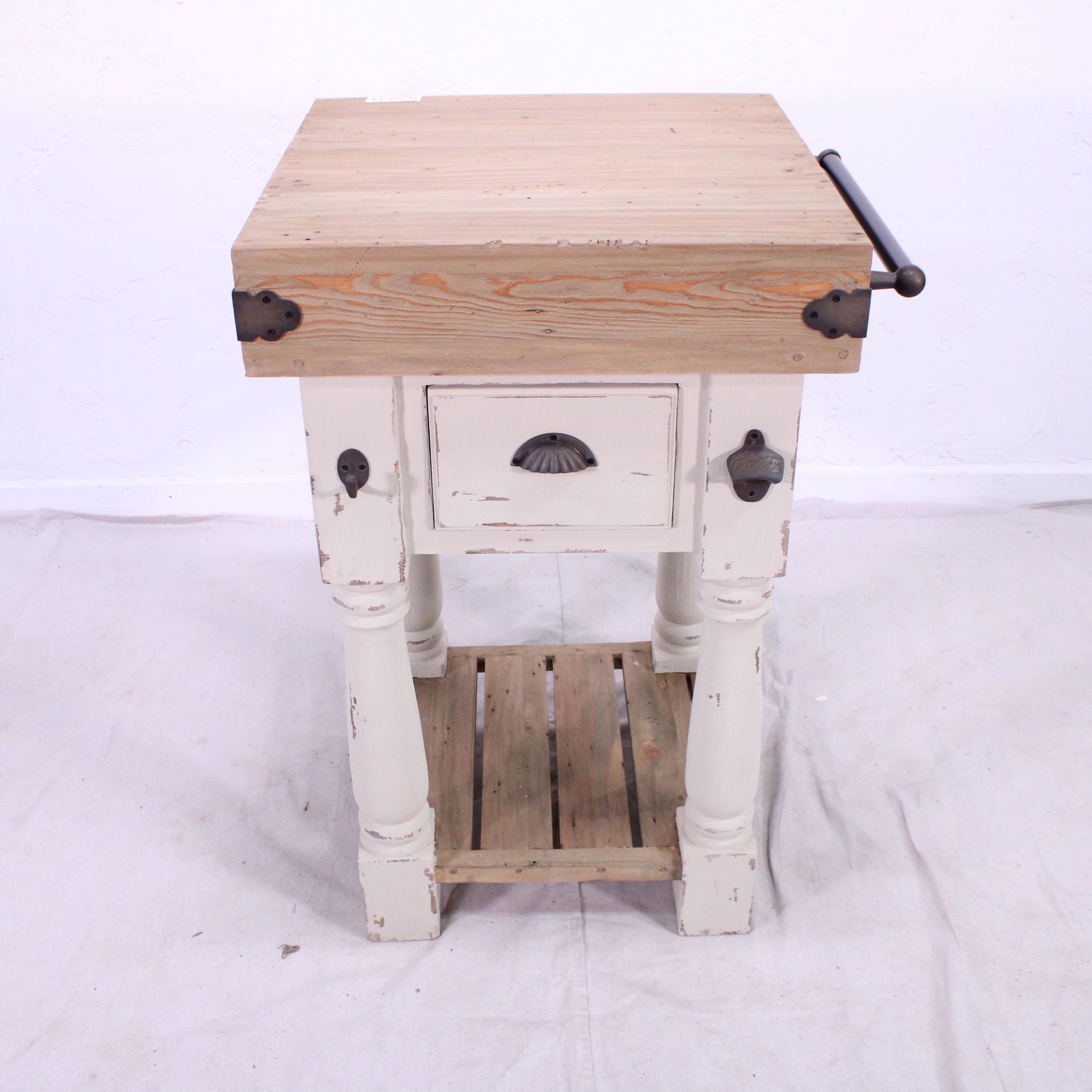 Farmhouse 1 Drawer Kitchen Island - Painted Base (1 of 4)