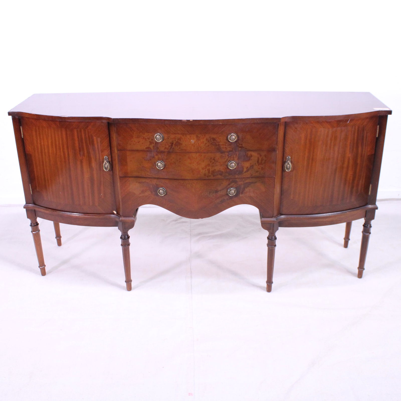Tall Mahogany English Sideboard (1 of 7)