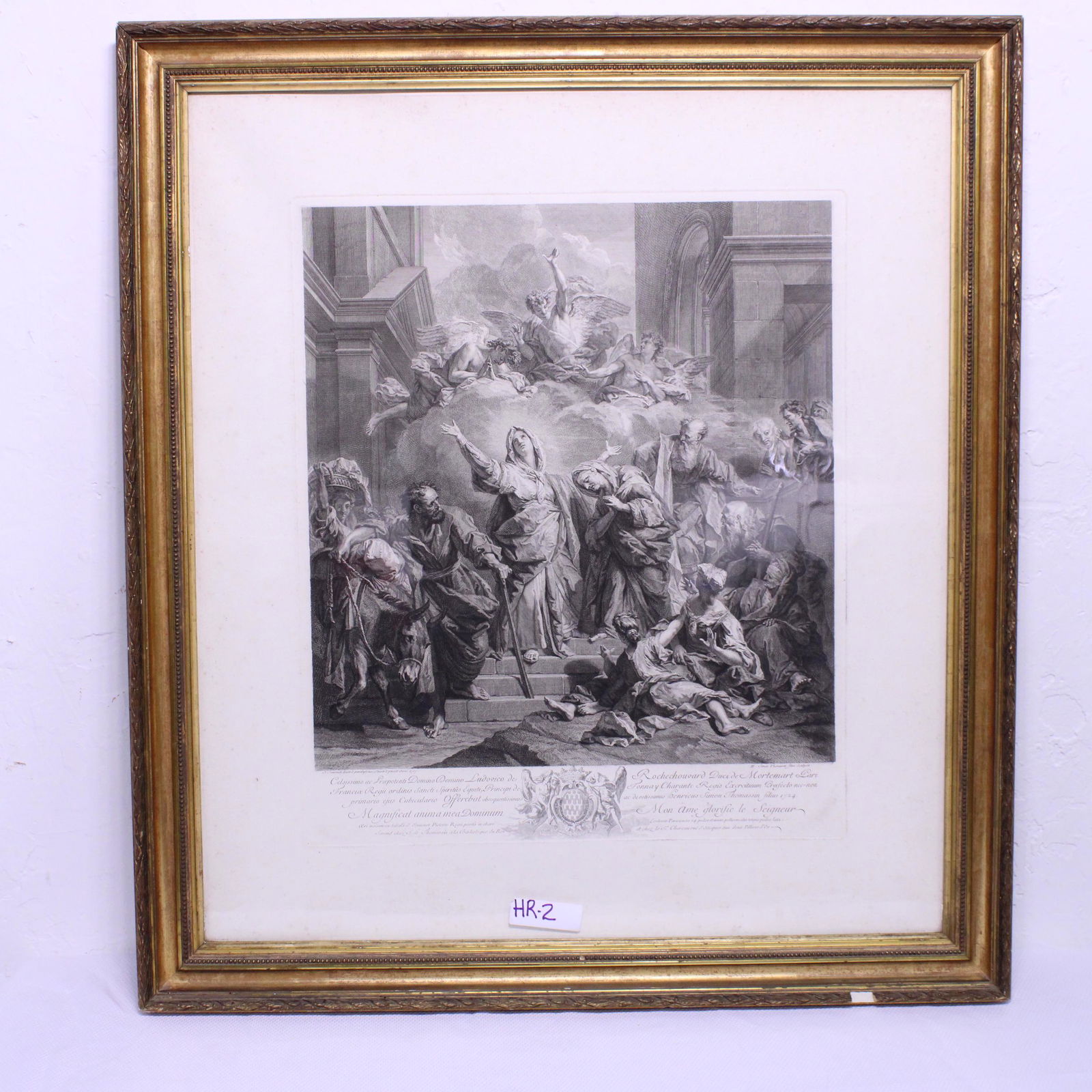 Framed Black and White Lithograph Under Glass (1 of 6)