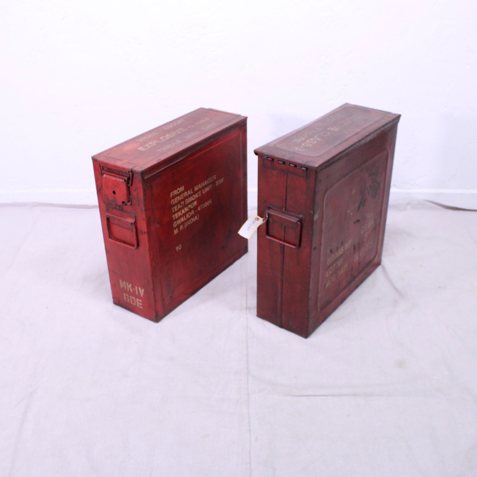 2 Red Metal Ammo Boxes?? (1 of 4)