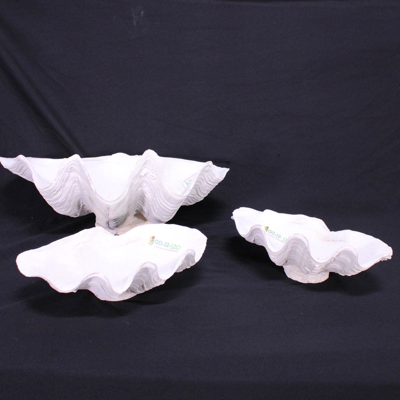Trio Of Faux Clam Shell Planters (1 of 3)