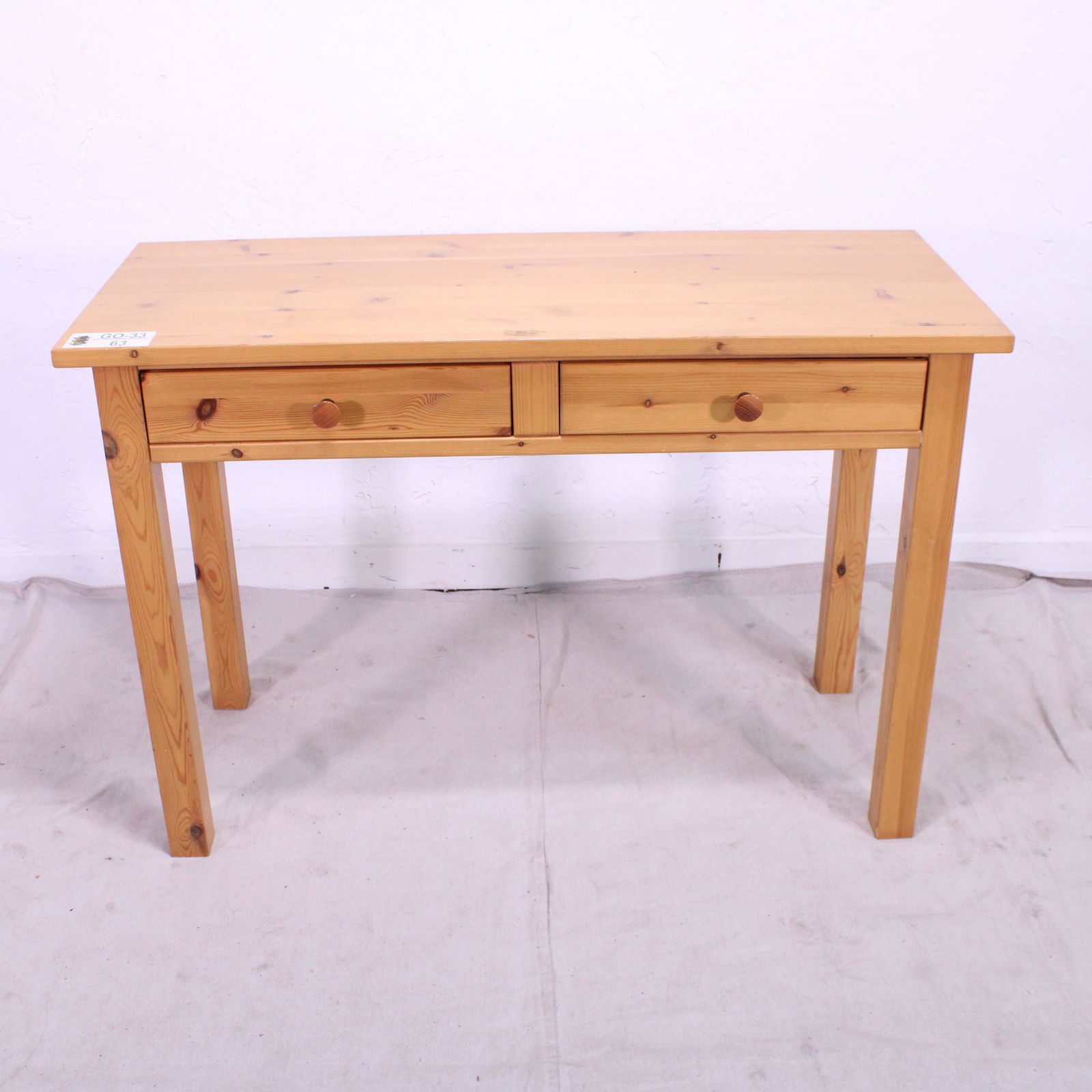 Modern Pine Two Drawer Console Table (1 of 4)