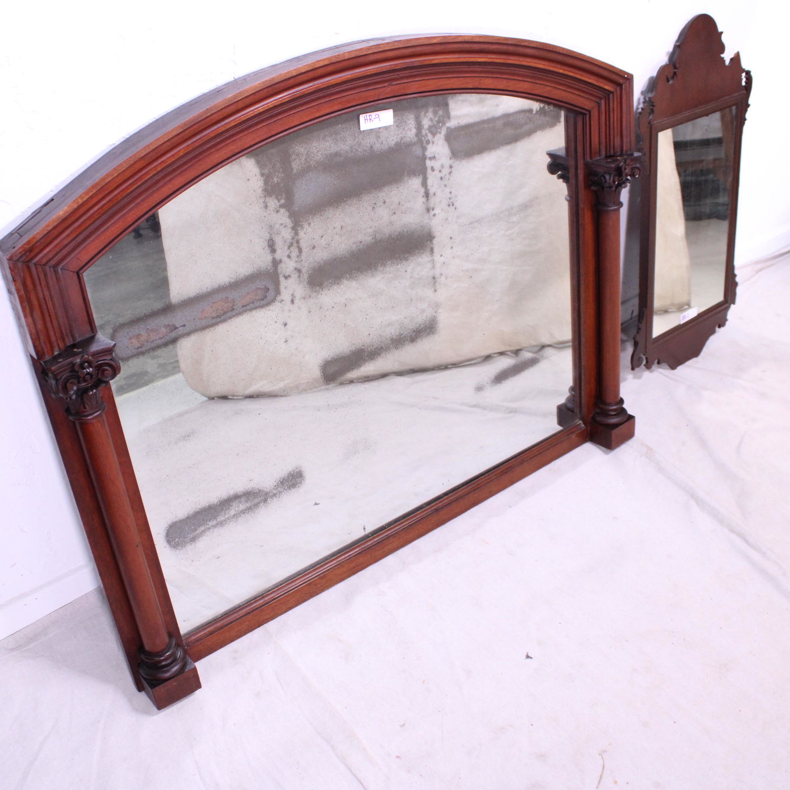 Arched Mirror with Columns  & American Wall Mirror (1 of 6)