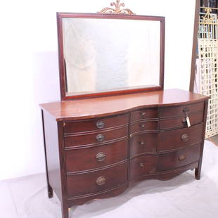 American Dresser with Mirror: American Dresser with Mirror - 68 in tall x 58 x 21