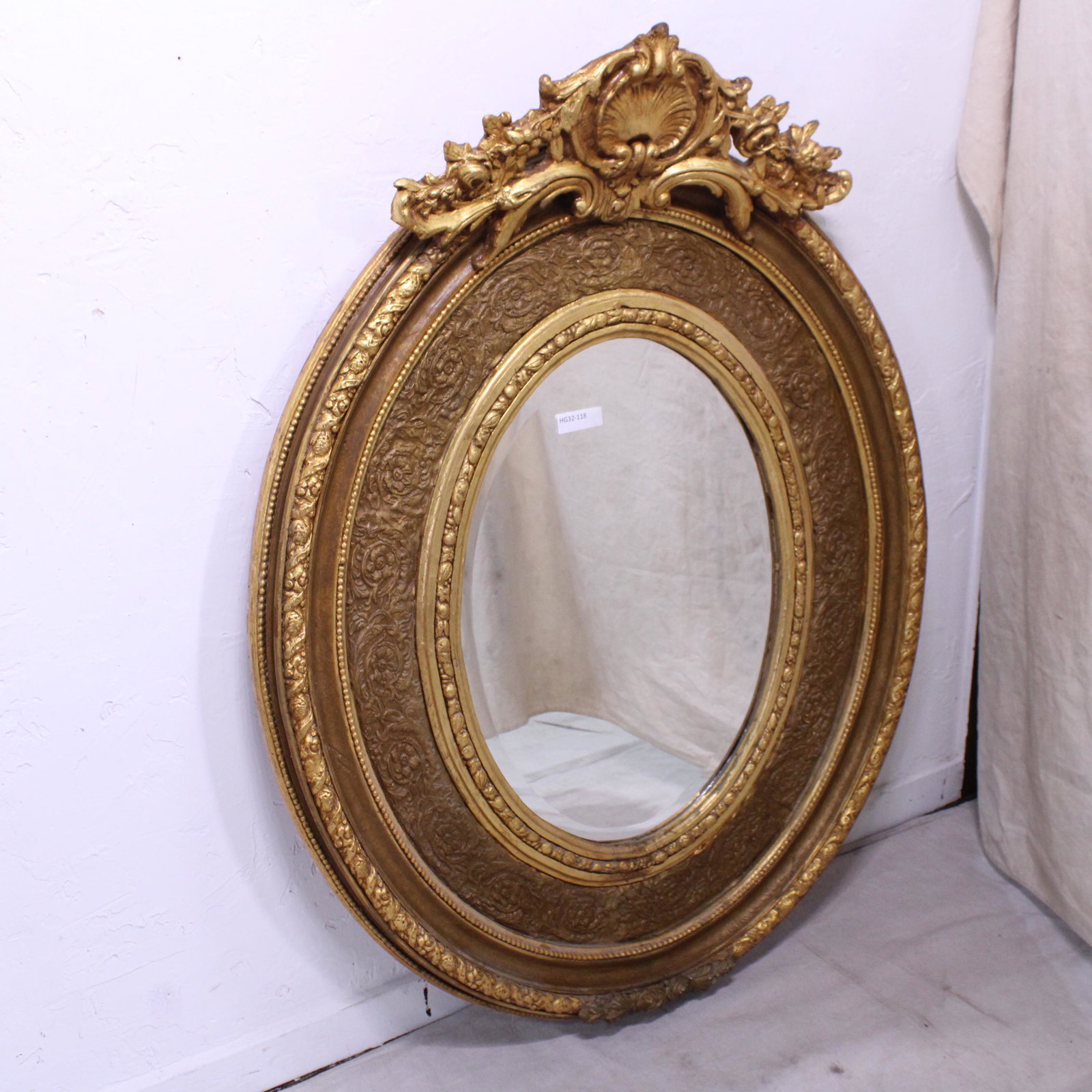 Oval Gold Frame French Style Mirror (1 of 3)